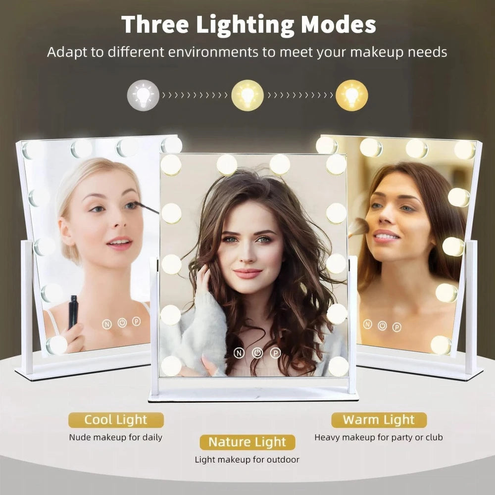 LED Vanity Mirror with Lights & 10X Magnification