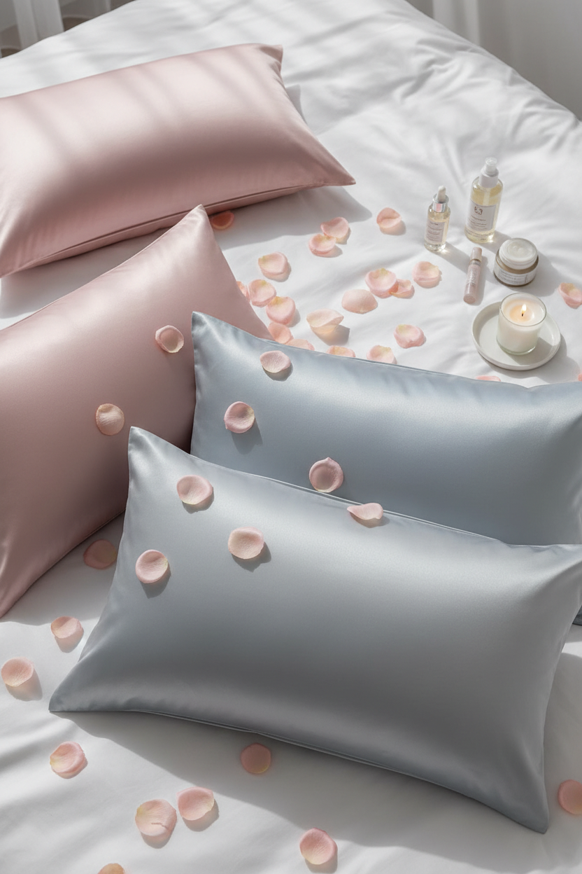 Satin Silk Pillowcase — Anti-Frizz, Skin-Friendly Luxury Pillow Cover
